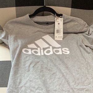 Grey adidas shirt brand new with tags women’s medium